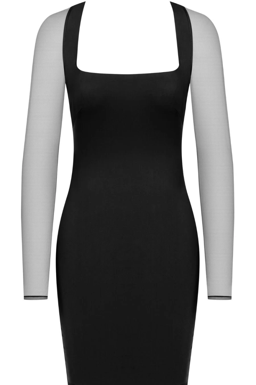 Maison Close Black Stretch Jersey & Mesh Mini Dress - Vestiaire Collection