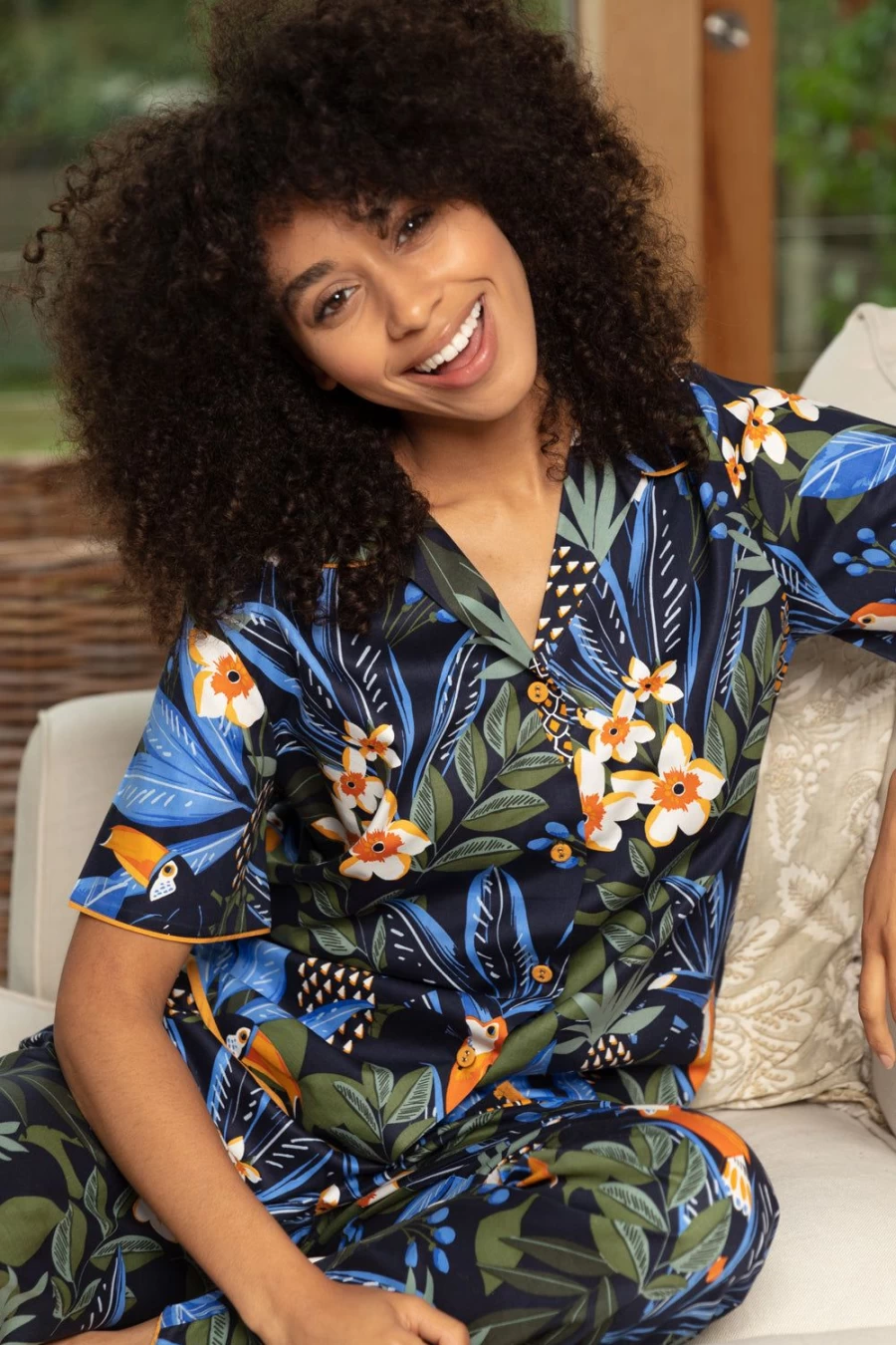 Cyberjammies Sierra Multi-Colored Short Sleeve Pyjama Top for Women
