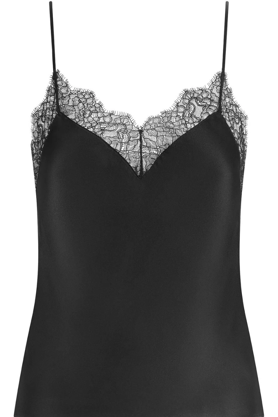 Maison Close Black Rendez-Vous Silk & Lace Camisole - Luxurious Women's Lingerie Top
