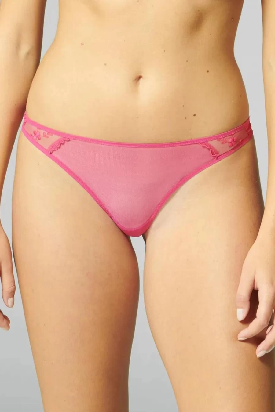 Simone Pérèle Marthe Tanga Thong in Soft Pink | Luxury French Lingerie