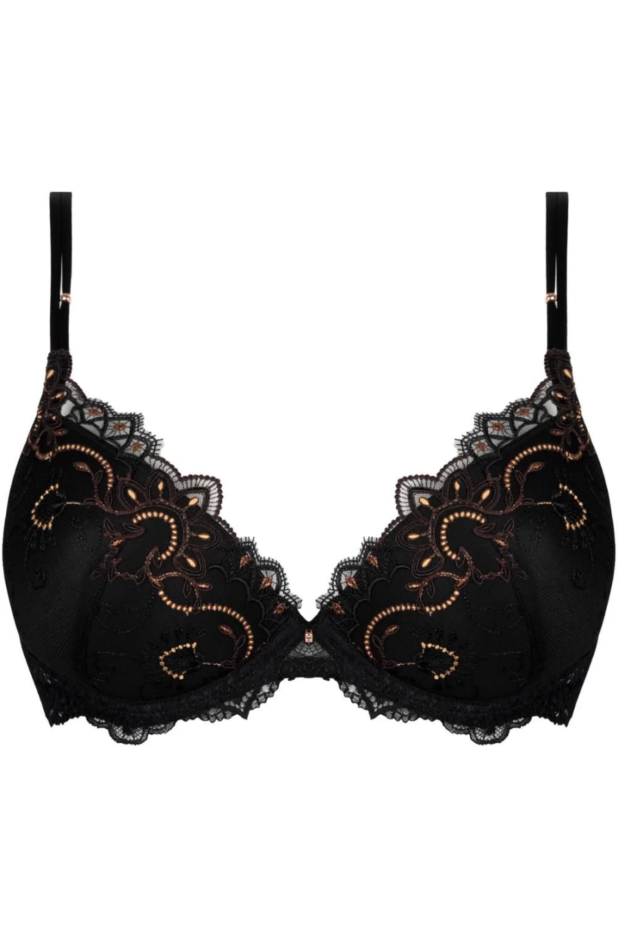 Lise Charmel Amber Panther Contour Bra - Fauve Amour Lace Underwear