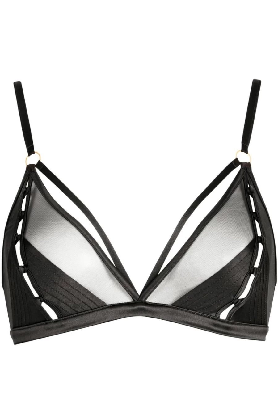 Atelier Amour Douce Insomnie Openable Triangle Bra in Black - Adjustable Lace Bralette