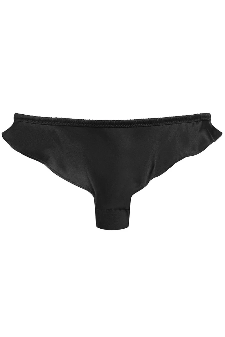 Maison Close Black Rendez-Vous Silk Tanga - Luxurious Lingerie
