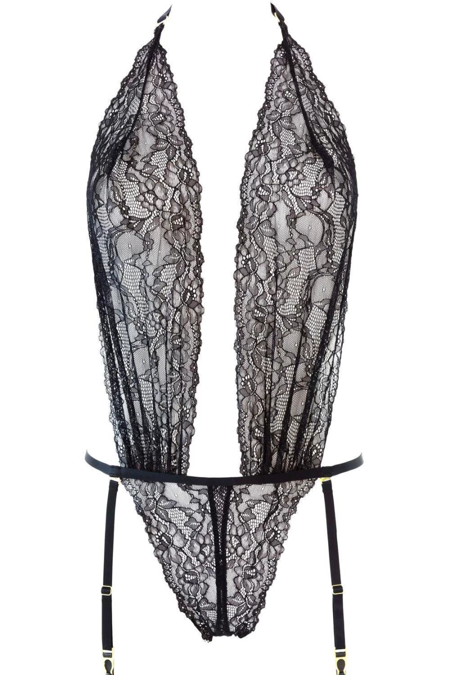 "Maison Close Black Lace Openable Thong Bodysuit – Le Petit Secret"