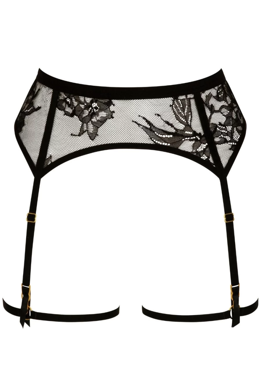 Atelier Amour Black Divine Promesse Suspender - Elegant Fashion Accessory