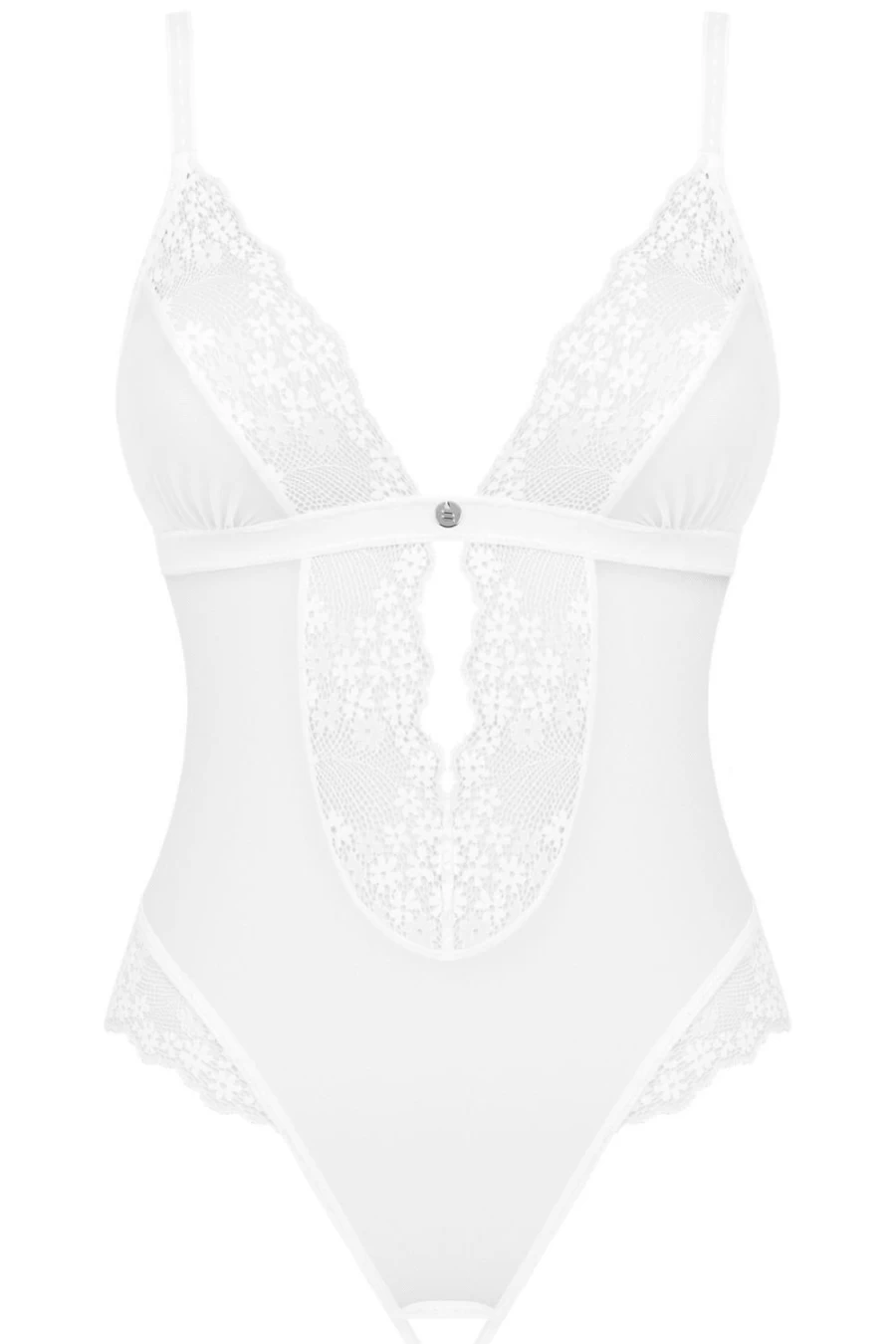 Obsessive White Crotchless Bodysuit - Heavenly Lingerie for Women