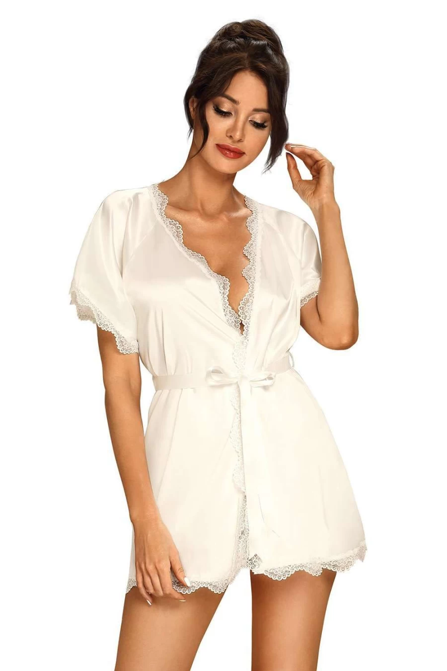 Obsessive White Prima Neve Robe - Women's Size S-M (UK 8-10)