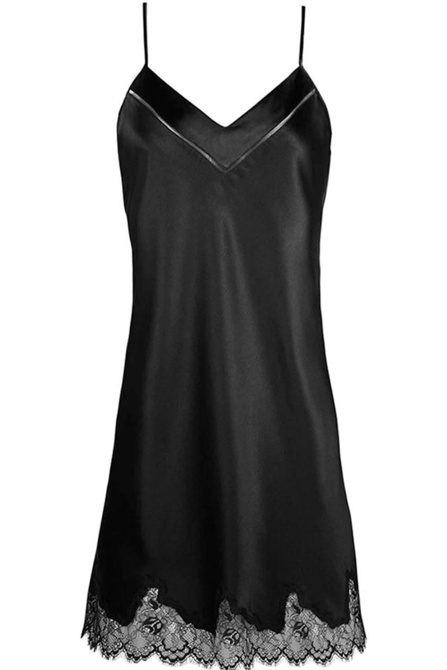Simone Pérèle Nocturne Black Silk Nightdress for Women - Luxurious Elegant Sleepwear