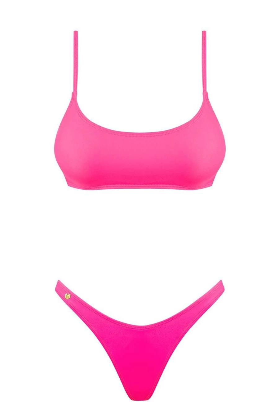 Obsessive Fluo Pink Mexico Beach Bikini - Women's Sexy Swimwear Two Piece Set
