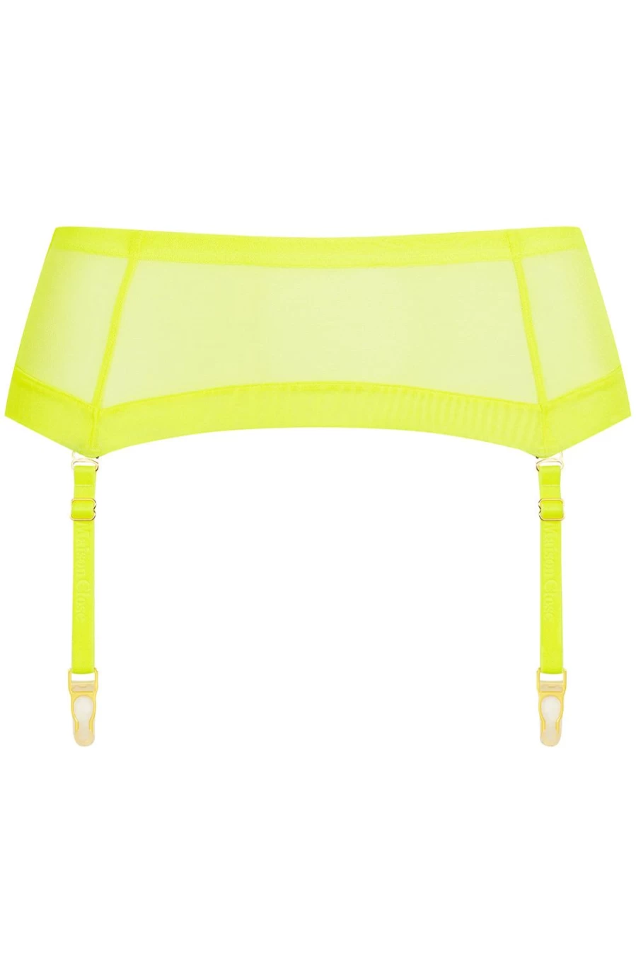Maison Close Neon Yellow Corps A Corps Suspender Belt for Women