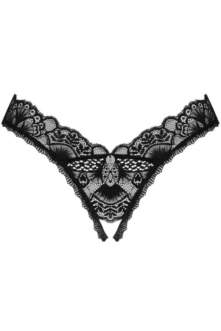 Obsessive Black Donna Dream Crotchless Thong Lingerie for Women