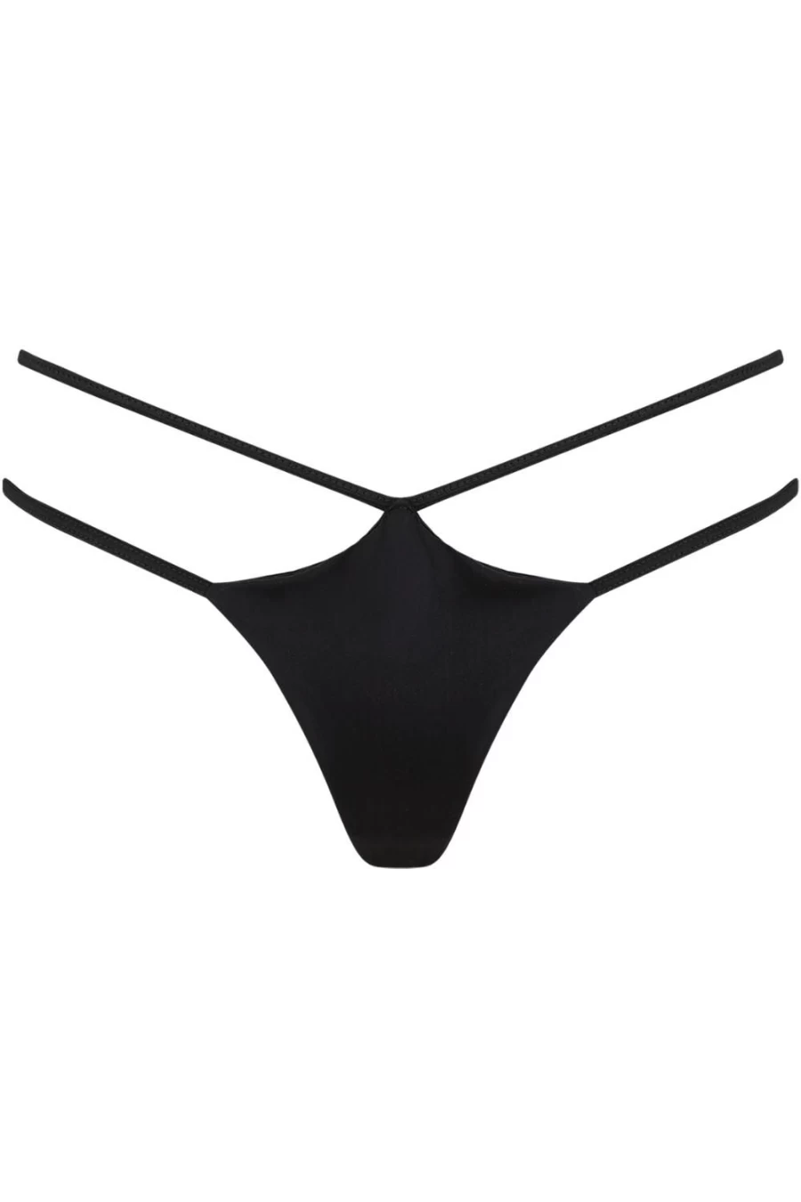 Coco de Mer Black Sylph Thong - Luxury Lingerie