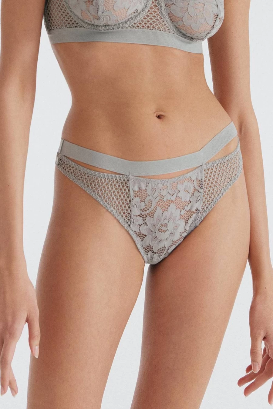 Else Women's Blue Mist Petunia Thong Underwear