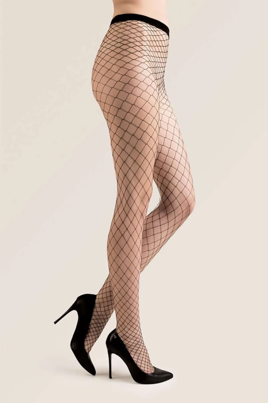 Gabriella Black Fishnet Tights - Kabarette 153 Style for Women