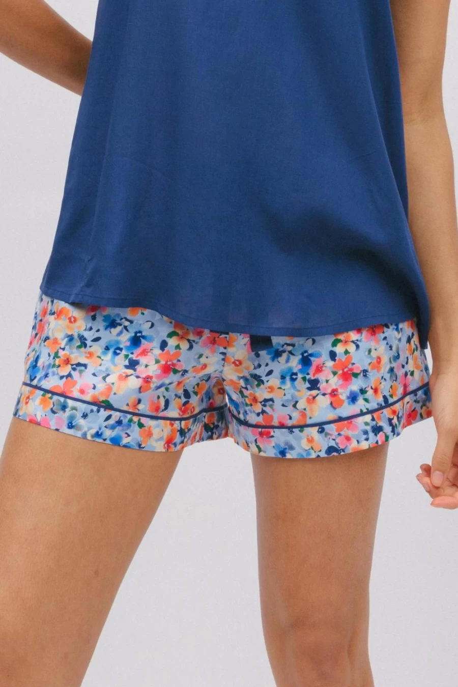 Cyberjammies Women's Light Blue Mix Bea Ditsy Floral Print Summer Shorts