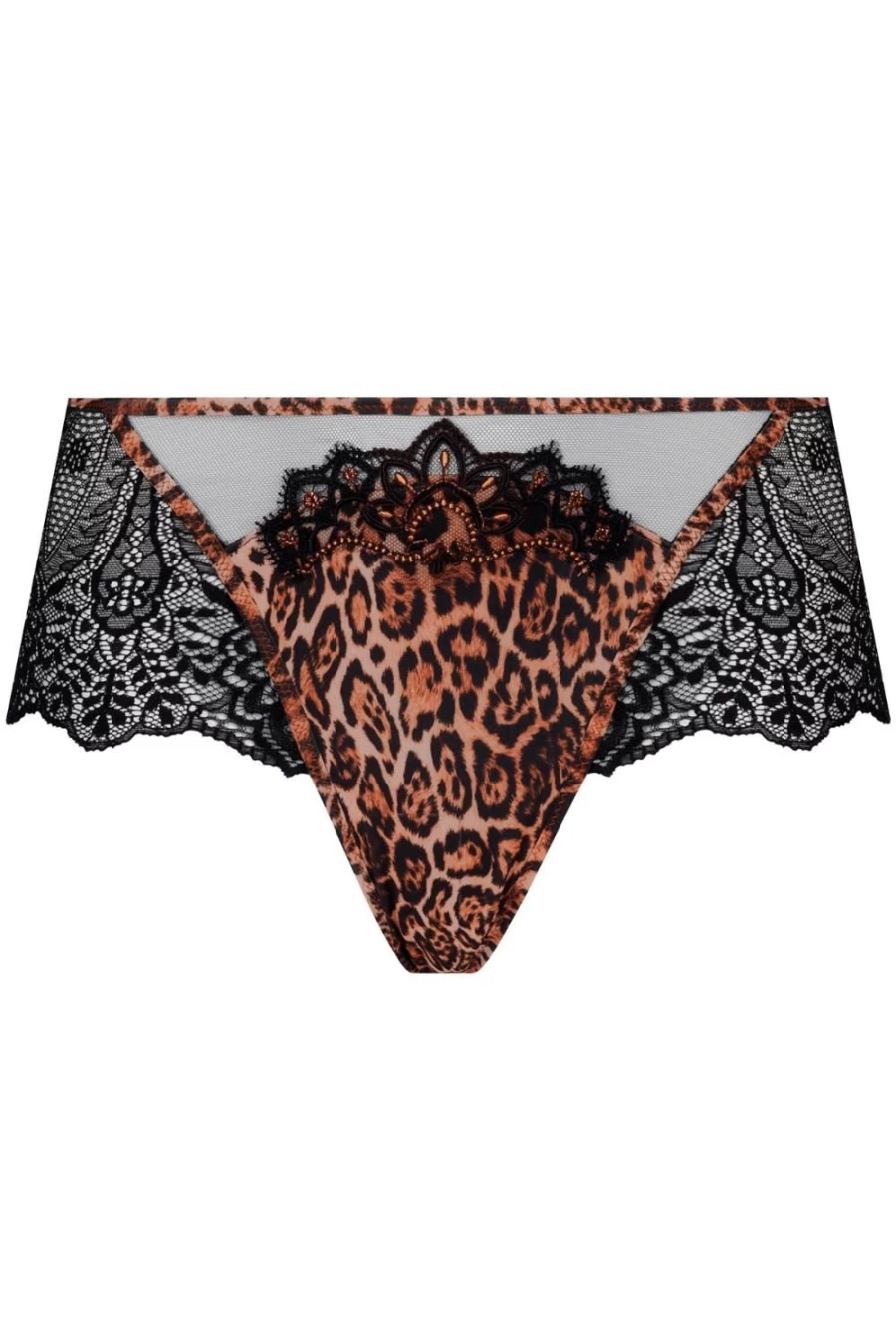 Lise Charmel Fauve Amour Shorty Lingerie in Amber Panther - Elegant French Design