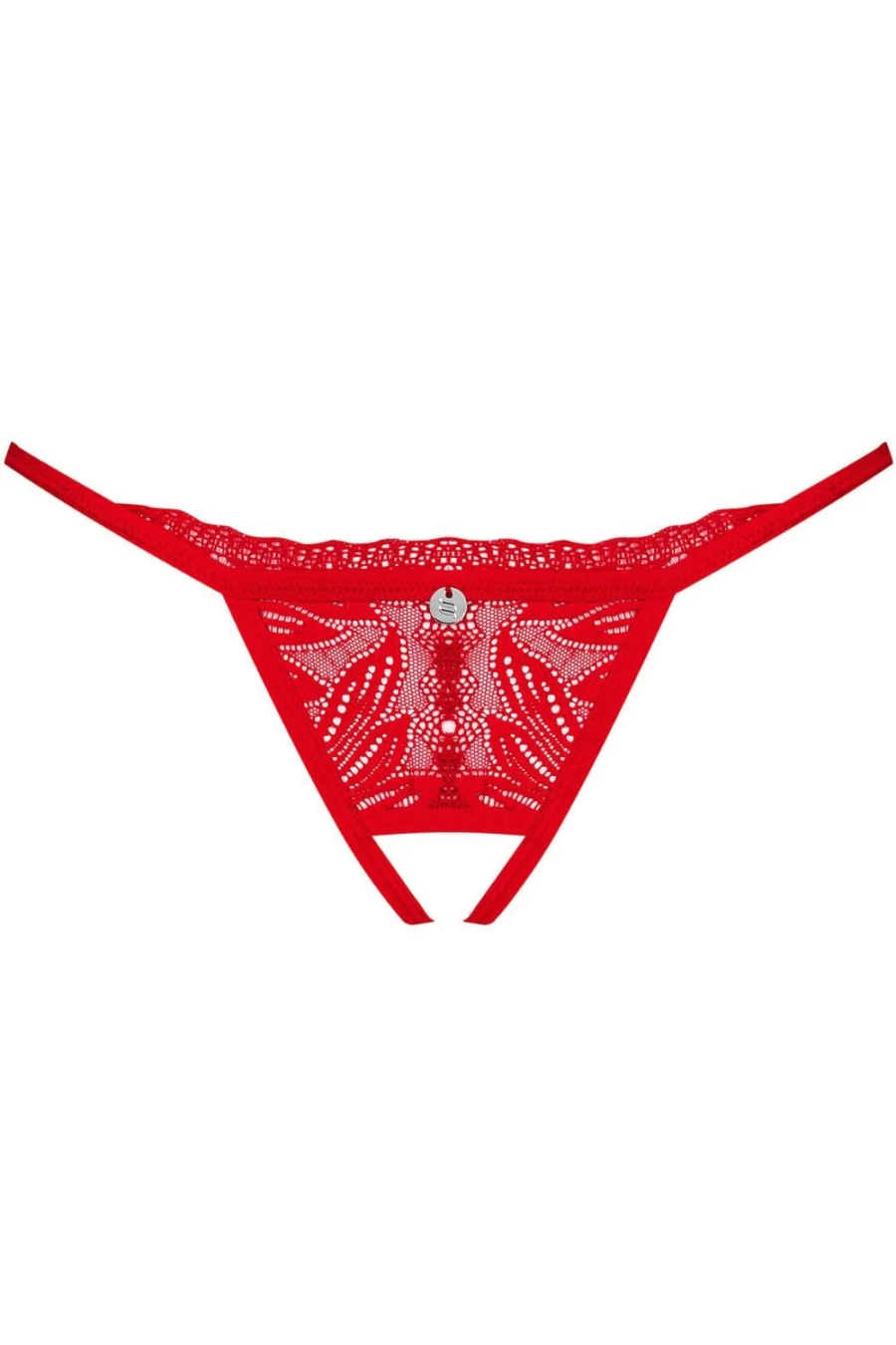 Obsessive Red Crotchless Mini Thong - Sexy Lingerie for Women